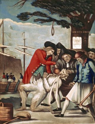 The Bostonians Paying the Excise-Man, or Tarring & Feathering (1774)